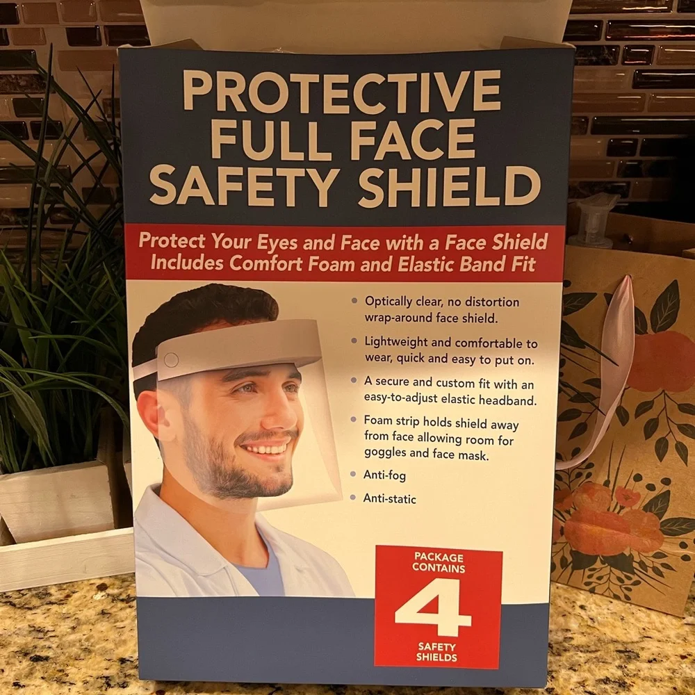 Protective Full Face Mask Safety Shield 4 Pack